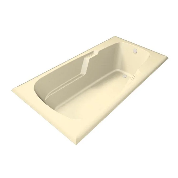 Combination Tub Designer Collection Isabella 66 x 36 x 19 Inch Drop-In End Drain Biscuit Rectangle