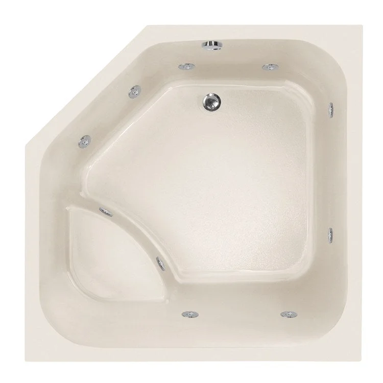 Combination Tub Designer Collection Katarina 69 x 69 x 26 Inch Biscuit