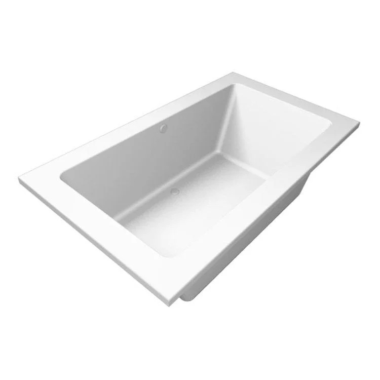 Combination Tub Designer Collection Kayla 74 x 42 x 22 Inch Center Drain White Rectangle