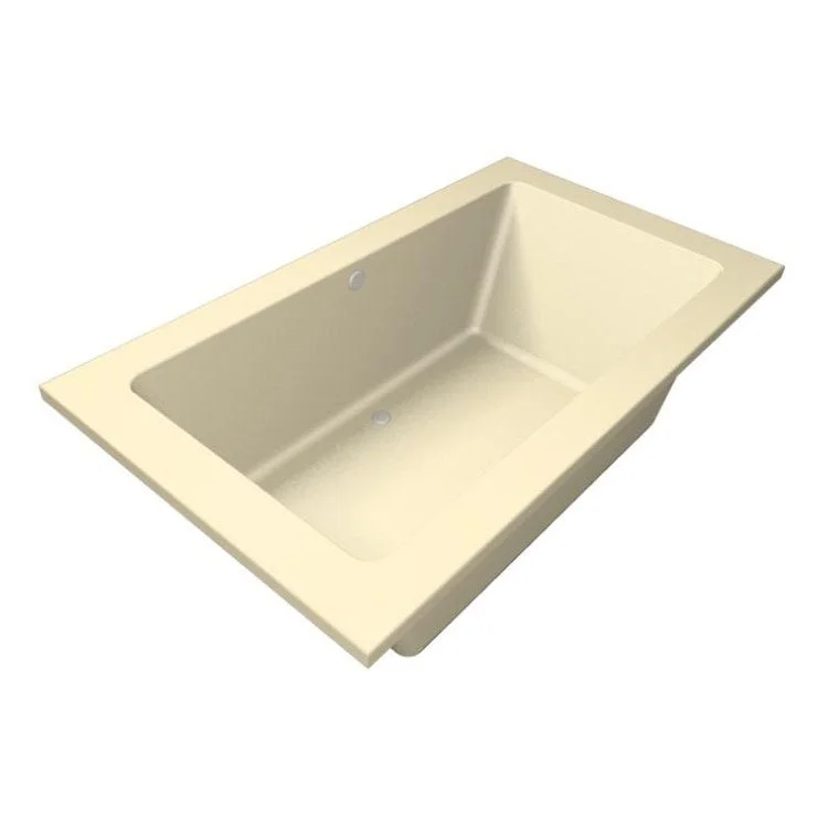 Combination Tub Designer Collection Kimberly 66 x 40 x 24 Inch Drop-In End Drain Biscuit Oval