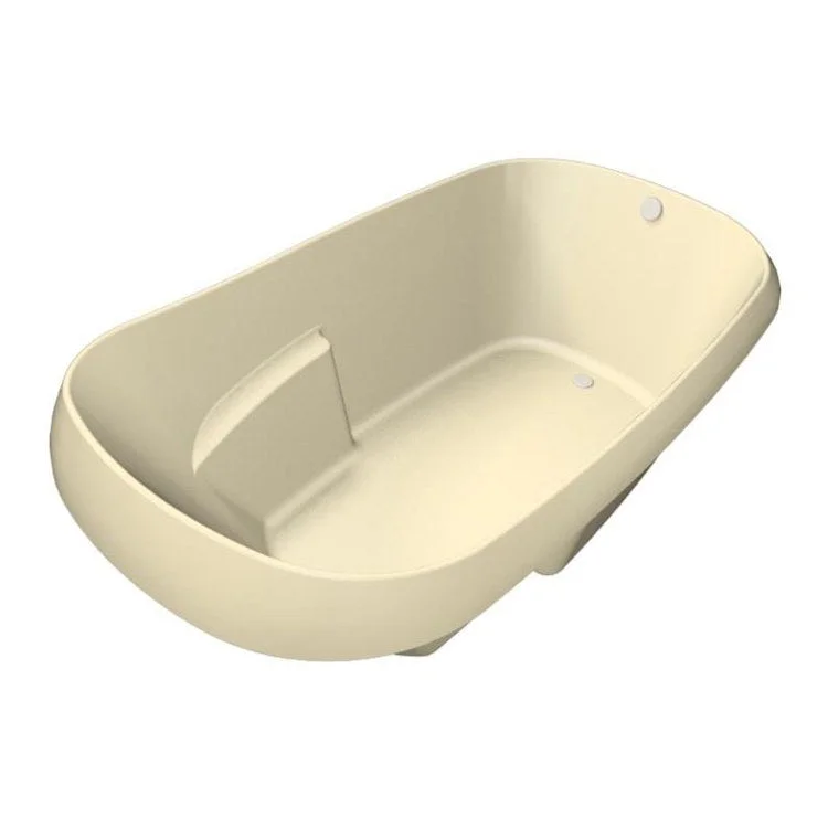 Combination Tub Designer Collection Kimberly 72 x 40 x 24 Inch Drop-In End Drain Biscuit Oval