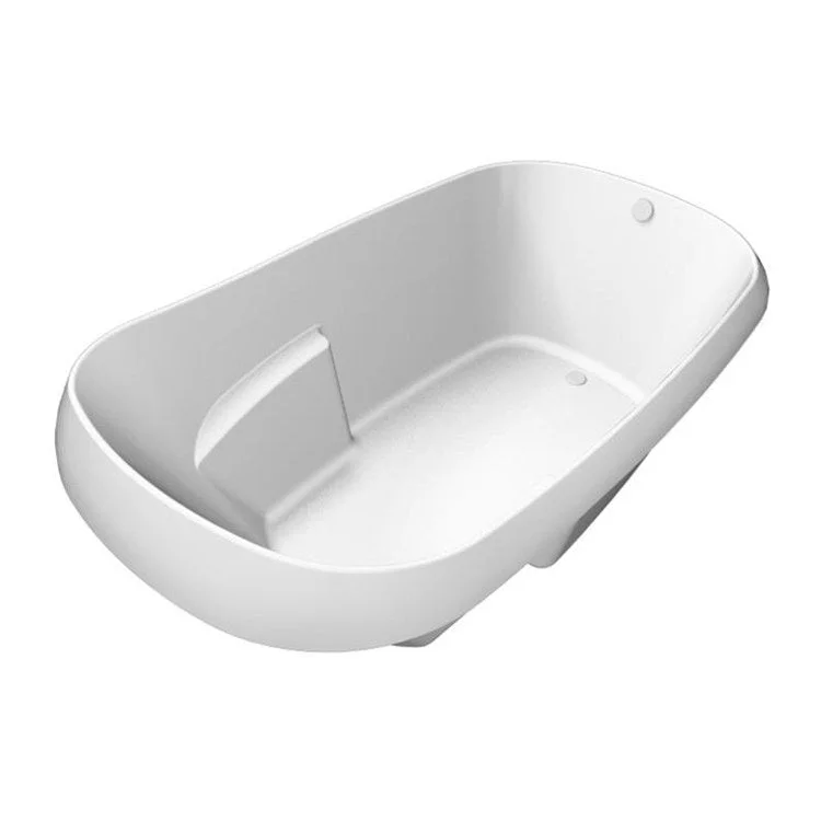 Combination Tub Designer Collection Kimberly 72 x 40 x 24 Inch Drop-In End Drain White Oval