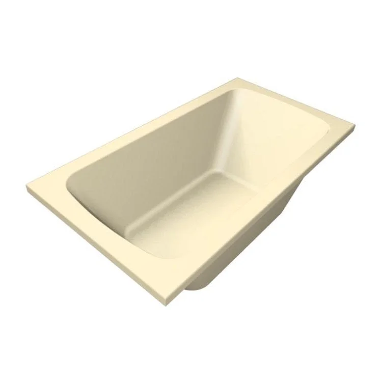 Combination Tub Designer Collection Kira 60 x 32 x 20 Inch Center Drain Biscuit Rectangle