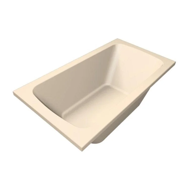 Combination Tub Designer Collection Kira 60 x 32 x 20 Inch Center Drain Bone Rectangle