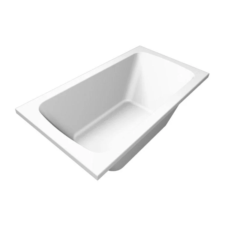 Combination Tub Designer Collection Kira 60 x 32 x 20 Inch Center Drain White Rectangle