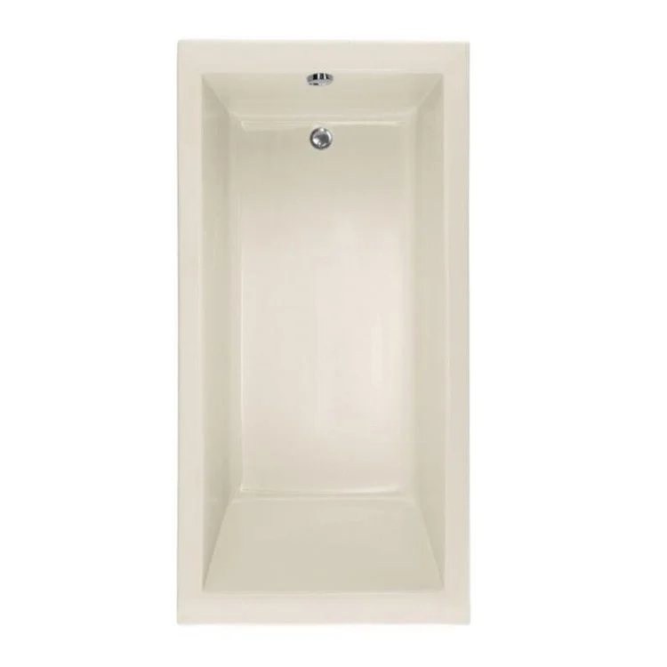 Combination Tub Designer Collection Lacey 60 x 30 x 17 Inch Drop-In Shallow Depth End Drain Bone ADA Rectangle