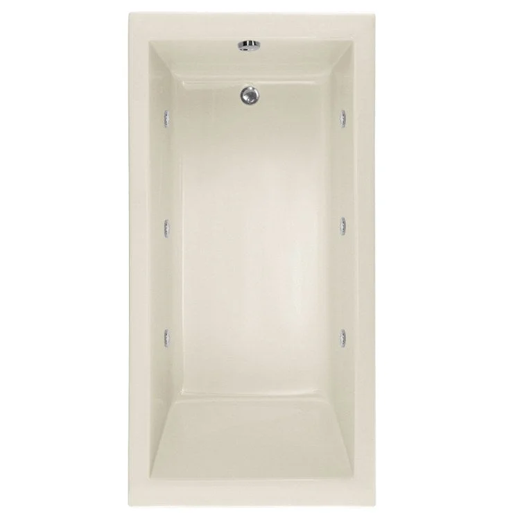 Combination Tub Designer Collection Lacey 60 x 32 x 20 Inch Drop-In End Drain Biscuit Rectangle