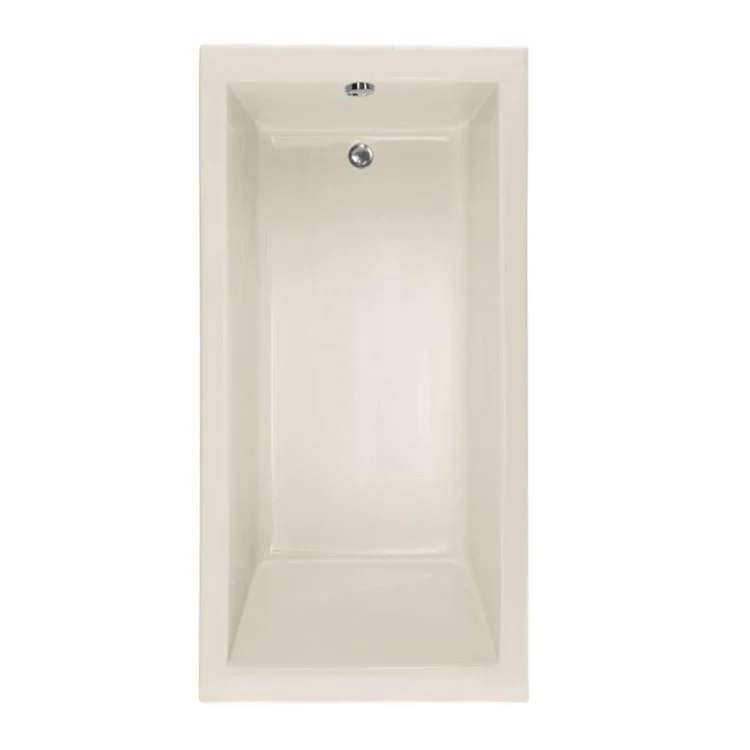 Combination Tub Designer Collection Lacey 60 x 32 x 20 Inch Drop-In End Drain Bone Rectangle