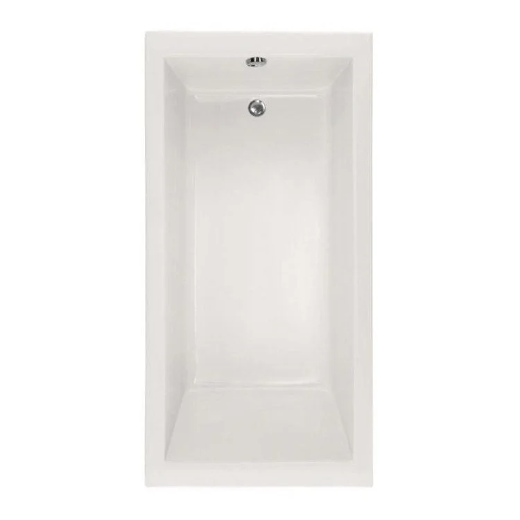 Combination Tub Designer Collection Lacey 60 x 32 x 17 Inch Drop-In Shallow Depth End Drain White ADA Rectangle