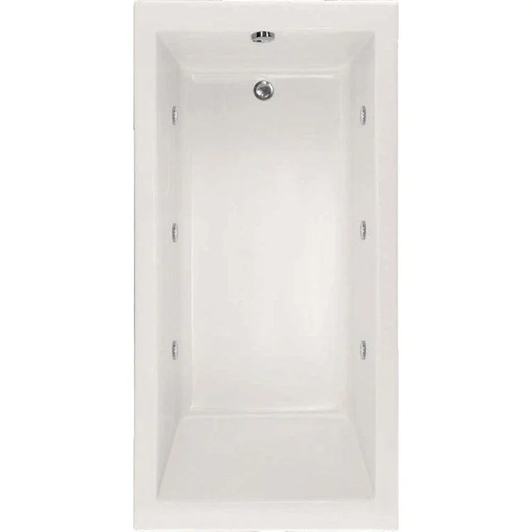 Combination Tub Designer Collection Lacey 60 x 36 x 20 Inch Drop-In End Drain White Rectangle