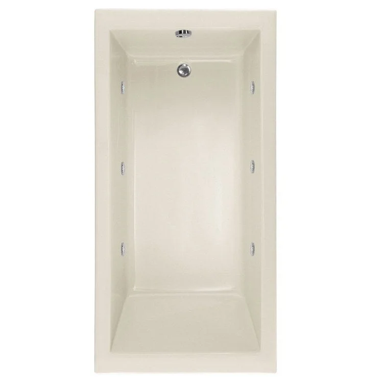 Combination Tub Designer Collection Lacey 60 x 42 x 20 Inch Drop-In End Drain Bone Rectangle