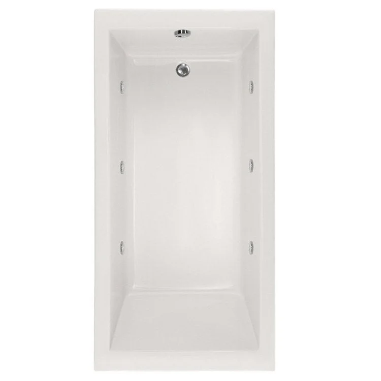 Combination Tub Designer Collection Lacey 63 x 28 x 20 Inch Drop-In End Drain White Rectangle