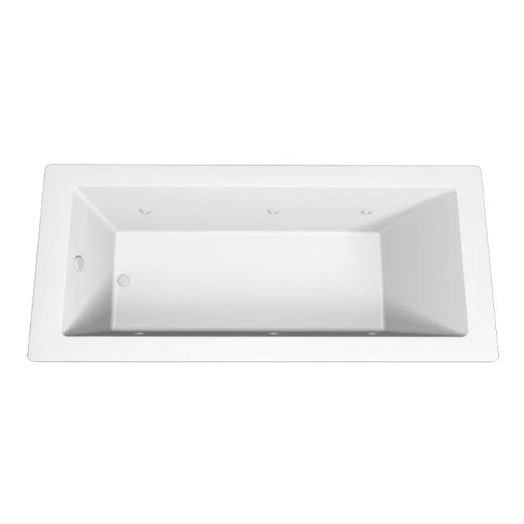 Combination Tub Designer Collection Lacey 66 x 32 x 20 Inch Drop-In End Drain White Rectangle