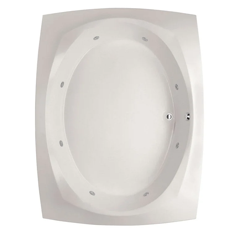 Combination Tub Designer Collection Largo 82 x 64 x 19 Inch Drop-In Center Drain White Rectangle