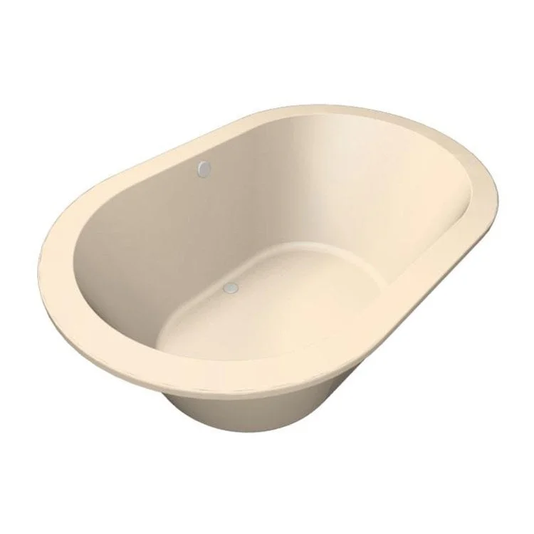 Combination Tub Designer Collection Liliana 66 x 42 x 23 Inch Drop-In Center Drain Bone Oval