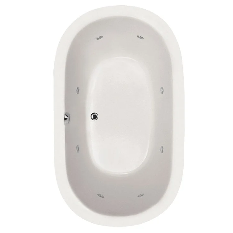 Combination Tub Designer Collection Liliana 66 x 42 x 23 Inch Drop-In Center Drain White Oval