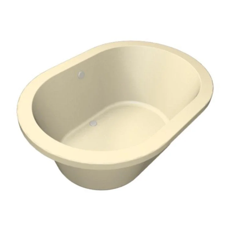 Combination Tub Designer Collection Lorraine 74 x 44 x 22 Inch Drop-In Center Drain Biscuit Oval