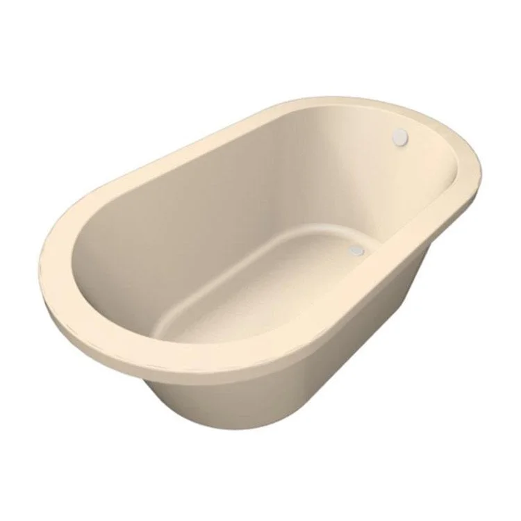 Combination Tub Designer Collection Malia 60 x 32 x 21 Inch Drop-In End Drain Bone Oval