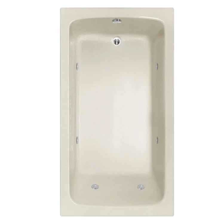 Combination Tub Designer Collection Melissa 66 x 36 x 20 Inch Drop-In End Drain Biscuit Rectangle