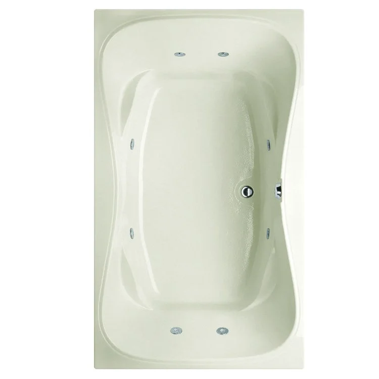 Combination Tub Designer Collection Monterey 60 x 42 x 24 Inch Drop-In Center Drain Biscuit Rectangle