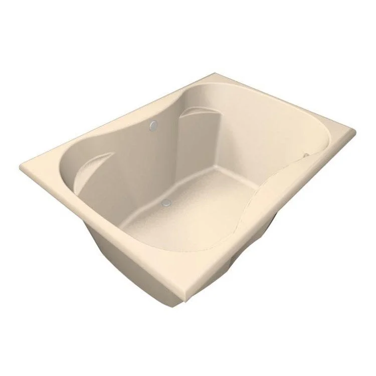 Combination Tub Designer Collection Monterey 60 x 42 x 24 Inch Drop-In Center Drain Bone Rectangle