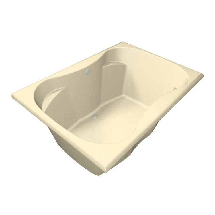 Combination Tub Designer Collection Monterey 72 x 42 x 24 Inch Drop-In Center Drain Biscuit Rectangle