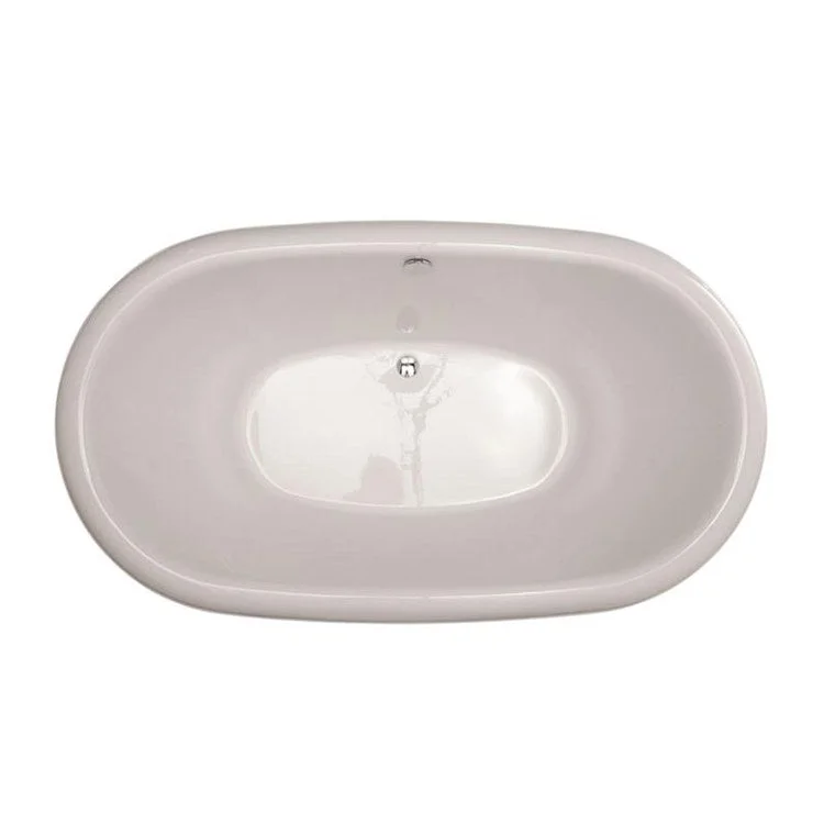 Combination Tub Designer Collection Marissa 70 x 40 x 25 Inch Drop-In Center Drain Biscuit Oval