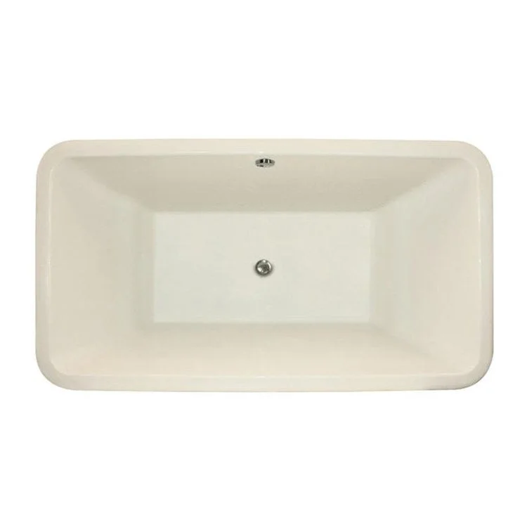 Combination Tub Designer Collection Natasha 66 x 36 x 21 Inch Drop-In Center Drain Biscuit Rectangle