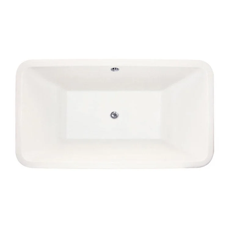 Combination Tub Designer Collection Natasha 66 x 36 x 21 Inch Drop-In Center Drain White Rectangle