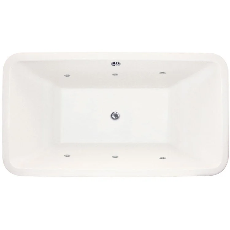 Combination Tub Designer Collection Natasha 70 x 36 x 24 Inch Drop-In Center Drain White Rectangle