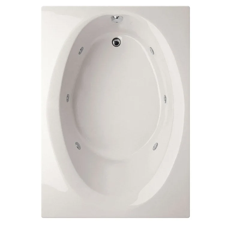 Combination Tub Designer Collection Ovation 60 x 42 x 20 Inch Drop-In End Drain White Oval