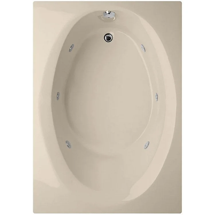 Combination Tub Designer Collection Ovation 84 x 42 x 21 Inch Drop-In Center Drain Almond Rectangle