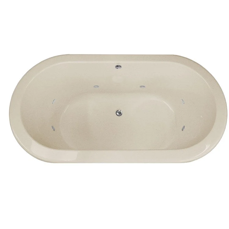 Combination Tub Designer Collection Palmer 66 x 36 x 21 Inch Drop-In Center Drain Bone Oval