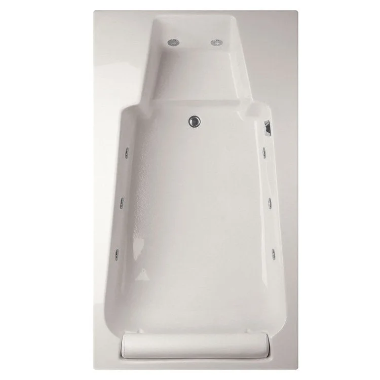 Combination Tub Designer Collection Premier 72 x 36 x 20 Inch Drop-In End Drain White Rectangle