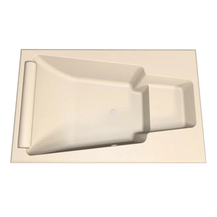 Combination Tub Designer Collection Premier 74 x 42 x 20 Inch Drop-In End Drain Bone Rectangle