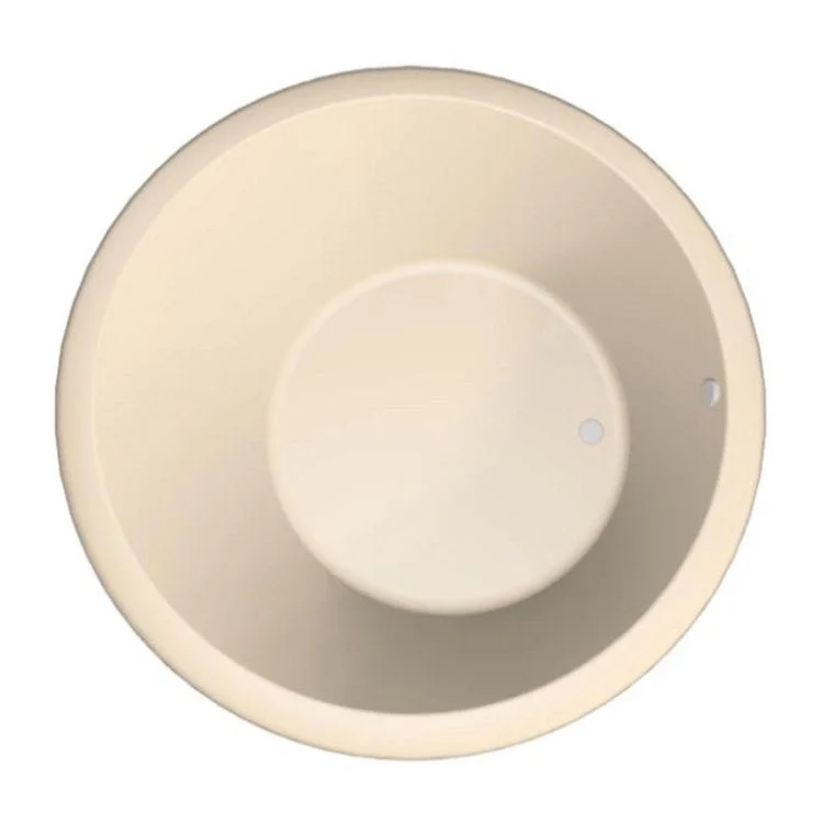 Combination Tub Designer Collection Redondo 69 x 69 x 19 Inch Drop-In End Drain Bone Circular