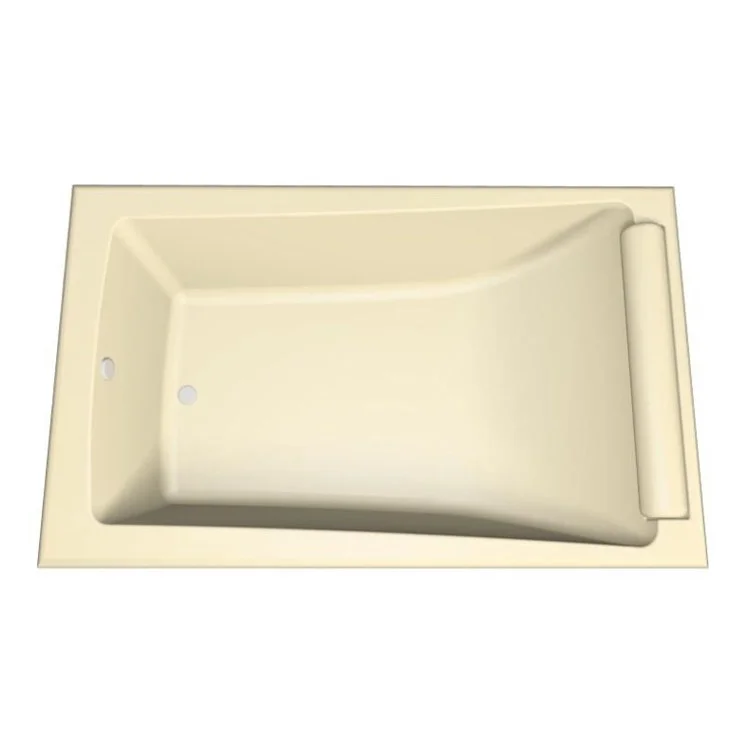 Combination Tub Designer Collection Regal 70 x 43 x 19 Inch Drop-In End Drain Biscuit Rectangle