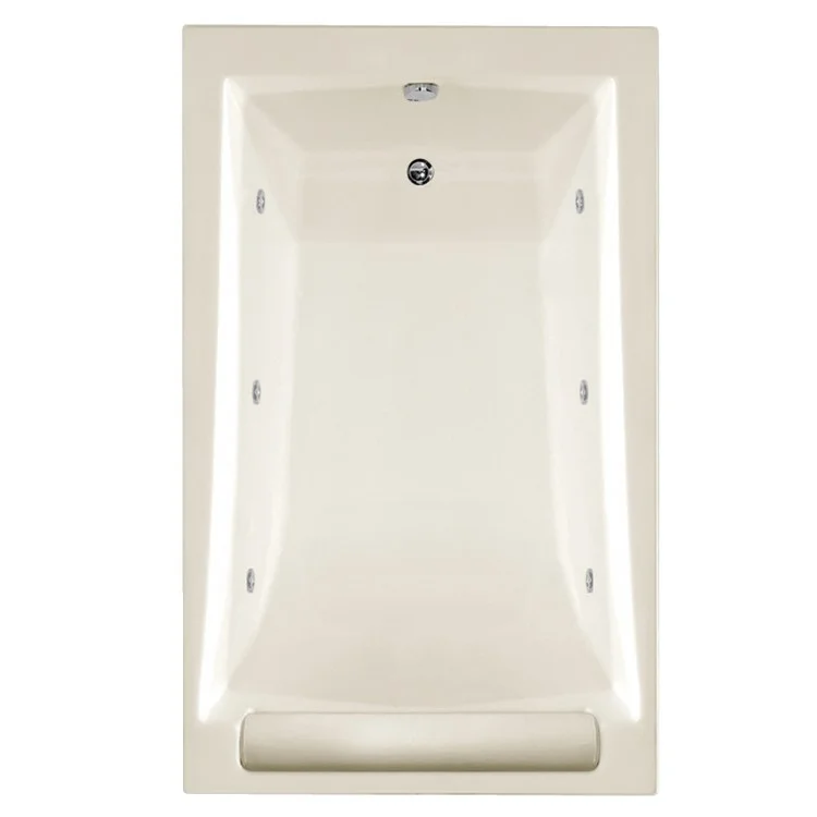 Combination Tub Designer Collection Regal 71 x 34 x 19 Inch Drop-In End Drain Biscuit Rectangle