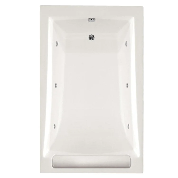 Combination Tub Designer Collection Regal 71 x 34 x 19 Inch Drop-In End Drain White Rectangle