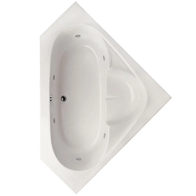 Combination Tub Designer Collection Rincon 59 x 59 x 21 Inch Side Drain White Corner