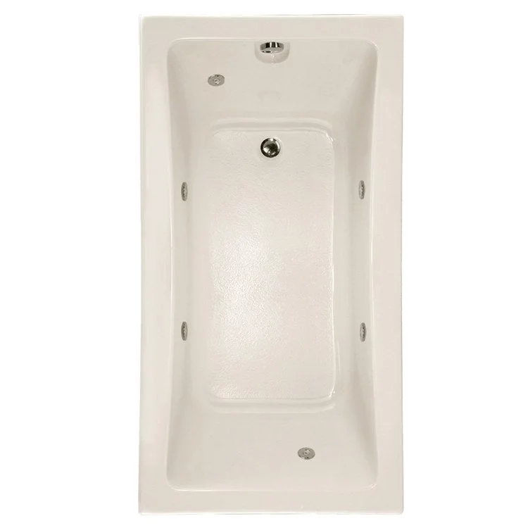 Combination Tub Designer Collection Rosemarie 60 x 32 x 18 Inch Drop-In End Drain Biscuit Rectangle