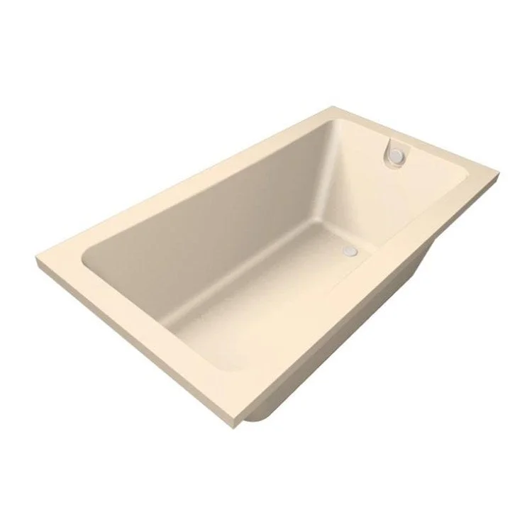 Combination Tub Designer Collection Rosemarie 60 x 32 x 18 Inch Drop-In End Drain Bone Rectangle