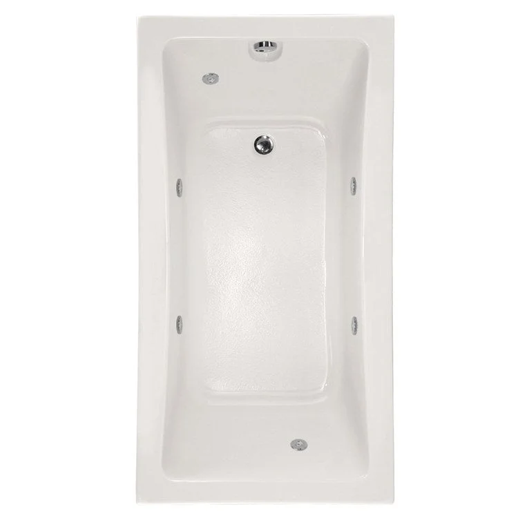 Combination Tub Designer Collection Rosemarie 60 x 32 x 18 Inch Drop-In End Drain White Rectangle