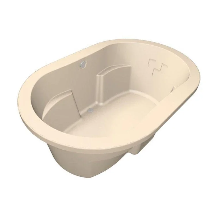 Combination Tub Designer Collection Savannah 66 x 44 x 24 Inch Drop-In Center Drain Bone Oval