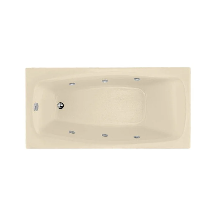 Combination Tub Designer Collection Solitude 60 x 30 x 20 Inch Drop-In End Drain Bone Rectangle