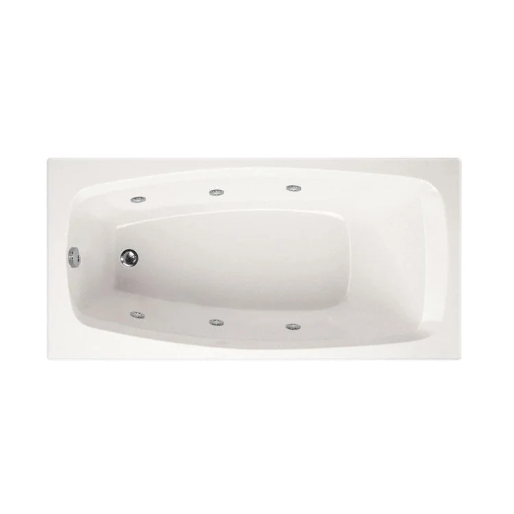 Combination Tub Designer Collection Solitude 60 x 30 x 20 Inch Drop-In End Drain White Rectangle