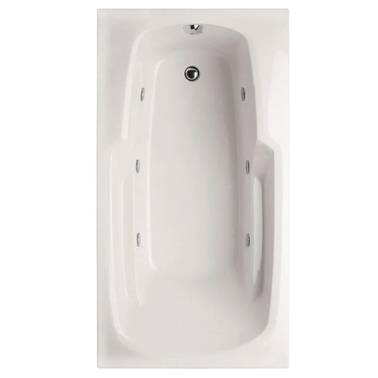 Combination Tub Designer Collection Solo 54 x 30 x 19 Inch Drop-In End Drain White Rectangle