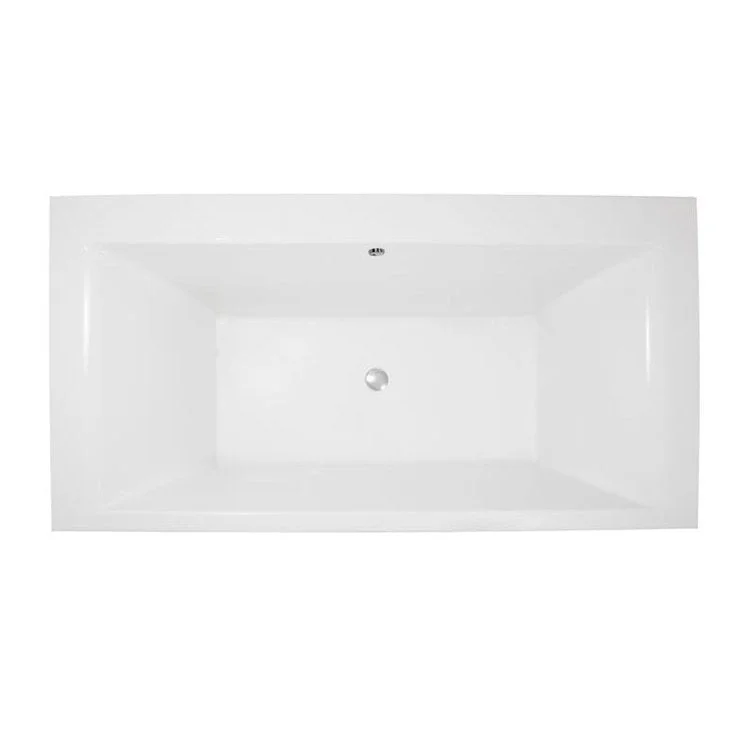 Combination Tub Designer Collection Stella 70 x 36 x 19 Inch Drop-In Center Drain Bone Rectangle