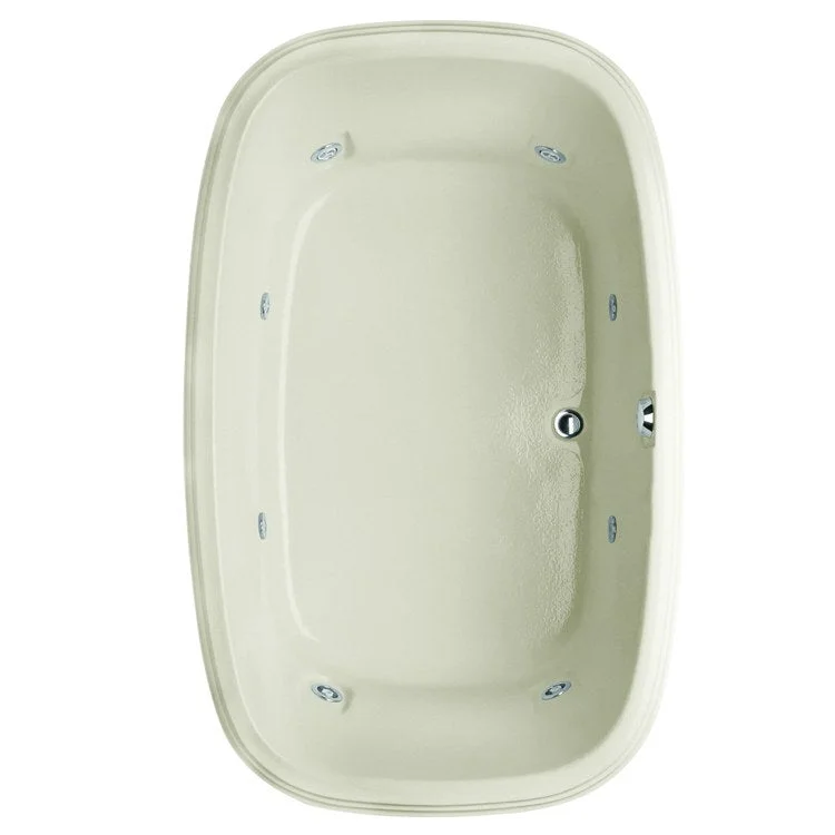 Combination Tub Designer Collection Sylvia 66 x 42 x 24 Inch Drop-In Center Drain Biscuit Rectangle