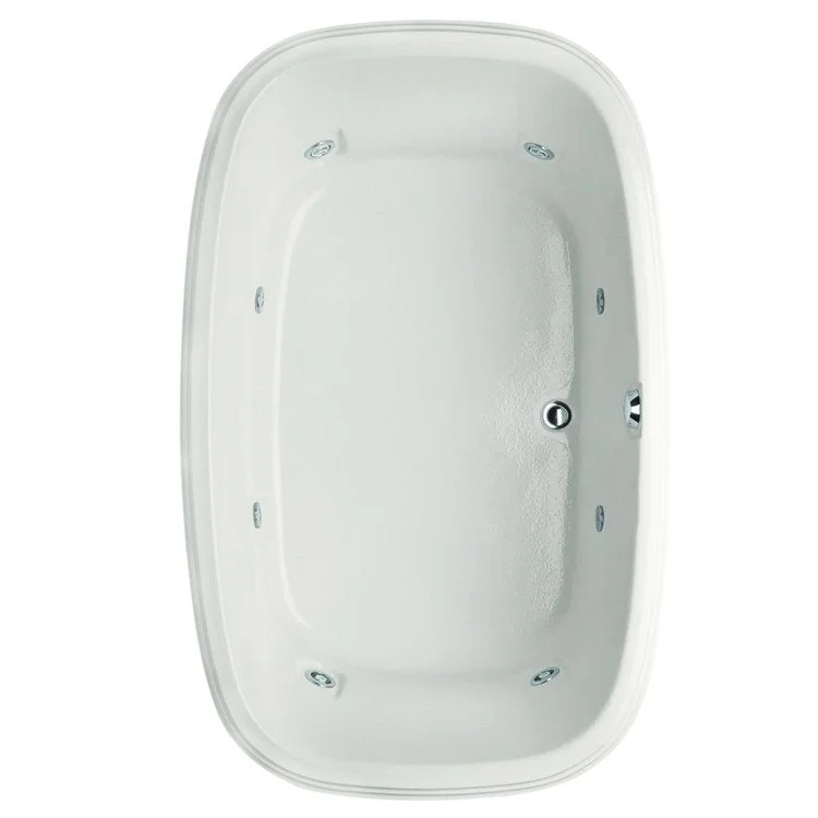 Combination Tub Designer Collection Sylvia 66 x 42 x 24 Inch Drop-In Center Drain White Rectangle